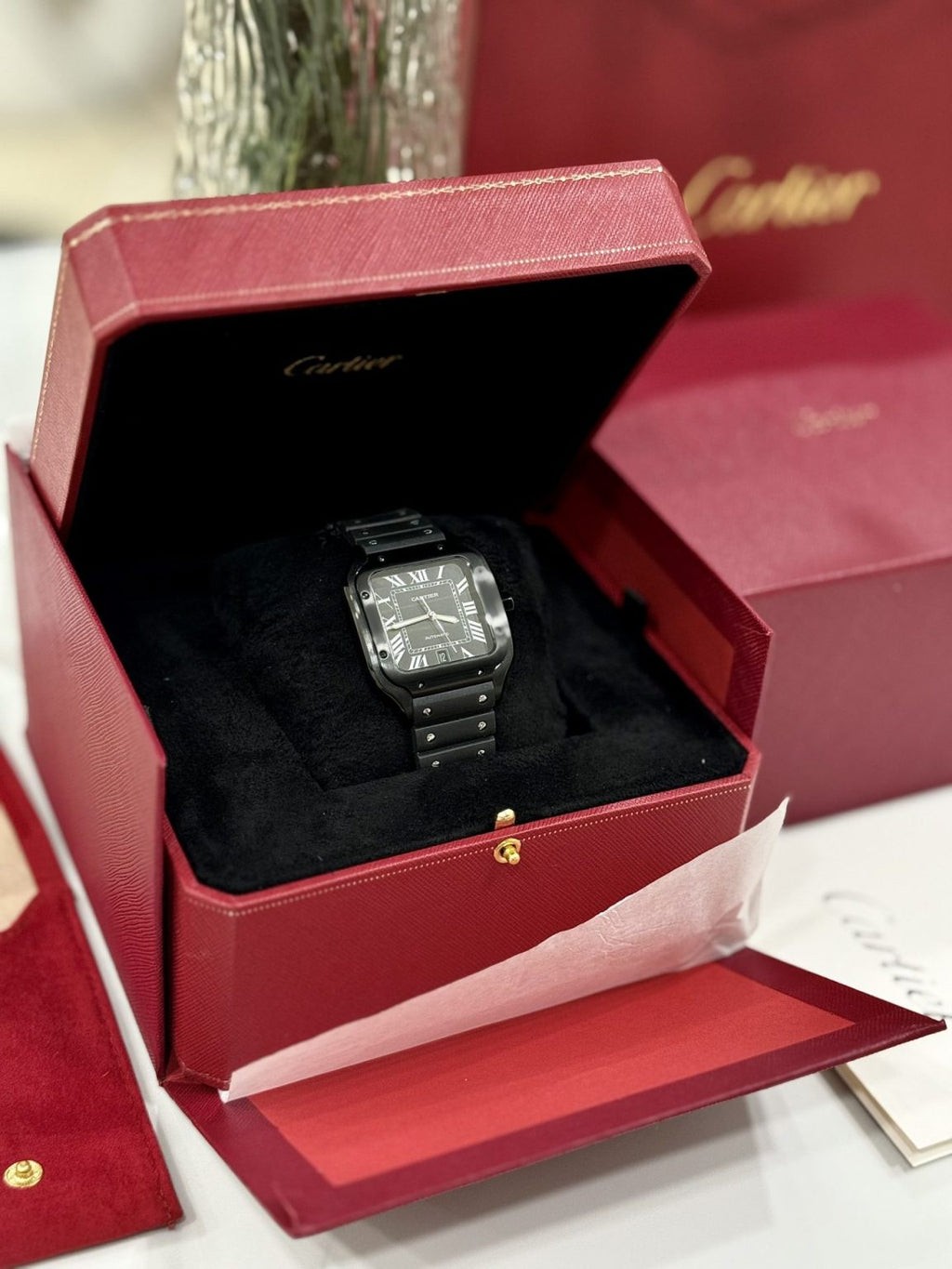 Cartier Santos Super Clone Swiss Machine  (41.9mm x 35.1mm)