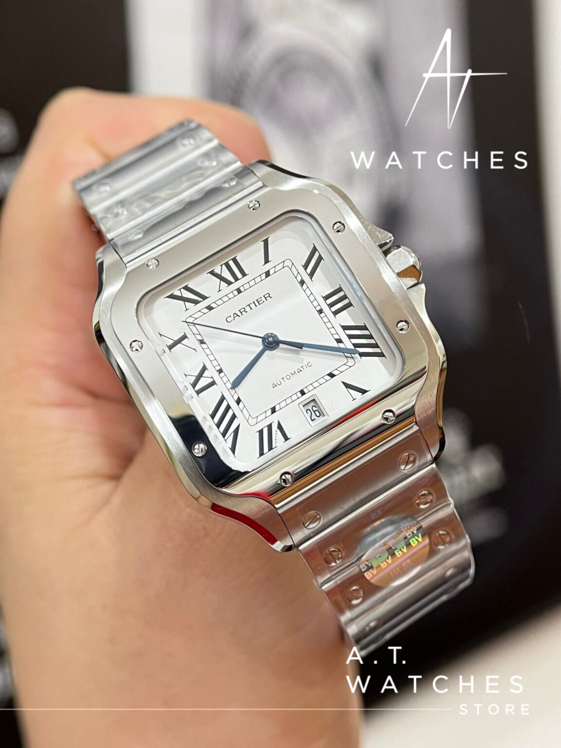 Cartier Santos de Super Clone Swiss Machine (41.9mm x 35.1mm)