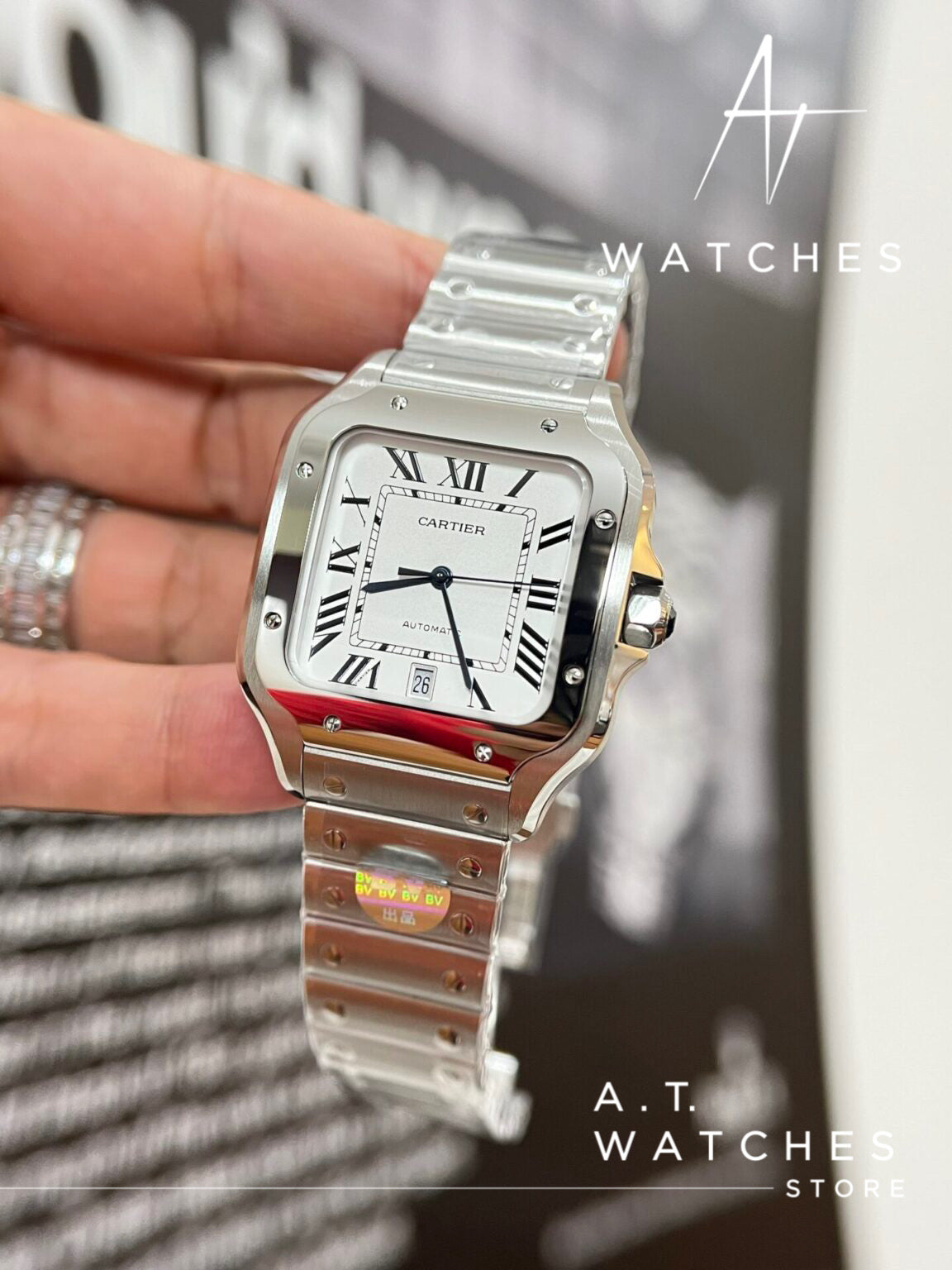 Cartier Santos de Super Clone Swiss Machine (41.9mm x 35.1mm)