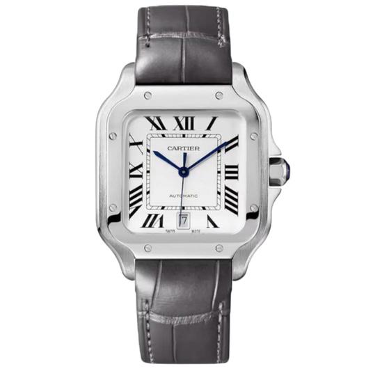 Cartier Santos leather Super Clone Swiss Machine (41.9mm x 35.1mm)