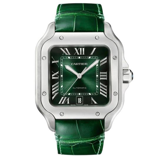 Cartier Santos leather Super Clone Swiss Machine (41.9mm x35.1mm)