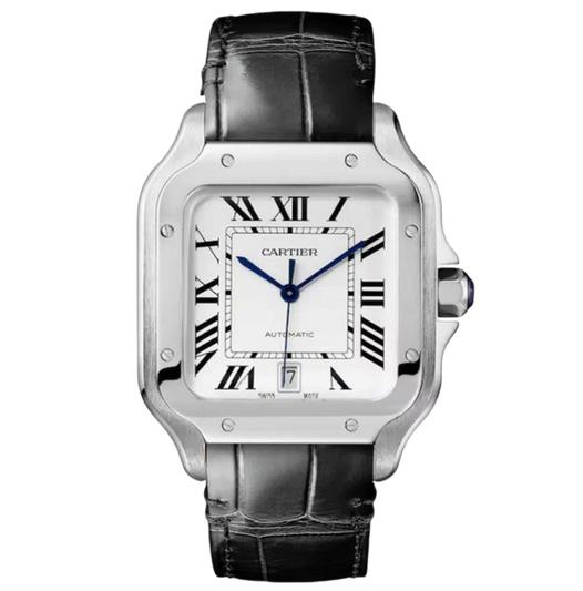 Cartier Santos leather Super Clone Swiss Machine (41.9mm x 35.1mm)