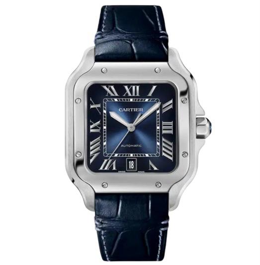 Cartier Santos leather Super Clone Swiss Machine (41.9mm x35.1mm)