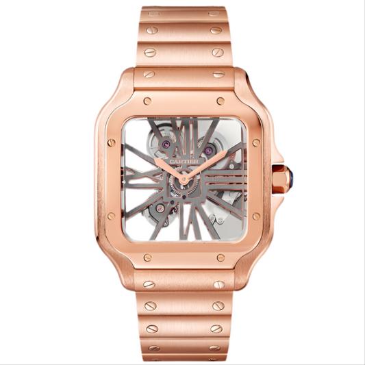 Cartier skeleton Santos de Super Clone Swiss Machine (41.9mm x35.1mm)